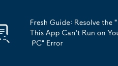 Fresh Guide: Resolve the 'This App Can't Run on Your PC' Error