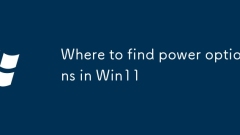 Where to find power options in Win11