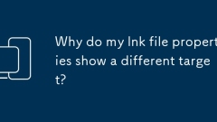 Why do my lnk file properties show a different target?