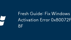 Fresh Guide: Fix Windows Activation Error 0x80072F8F