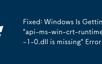 Correction: Windows obtient 'API-MS-win-Crt-Runtime-L1-1-0.DLL est manquant' Erreur