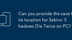 Can you provide the save file location for Sekiro: Shadows Die Twice on PC?