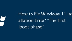How to Fix Windows 11 Installation Error: 'The first boot phase'