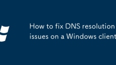 How to fix DNS resolution issues on a Windows client