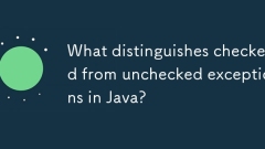 What distinguishes checked from unchecked exceptions in Java?