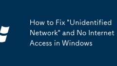 How to Fix 'Unidentified Network' and No Internet Access in Windows
