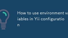 How to use environment variables in Yii configuration