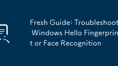 フレッシュガイド:Windows Hello FingerprintまたはFace認識のトラブルシューティング