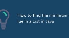 How to find the minimum value in a List in Java