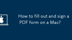 如何在Mac上填写并签署PDF表格?