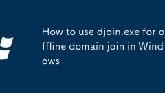 How to use djoin.exe for offline domain join in Windows