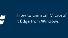 如何從Windows卸載Microsoft Edge