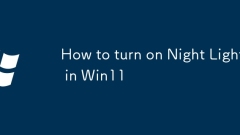 How to turn on Night Light in Win11