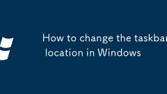 How to change the taskbar location in Windows