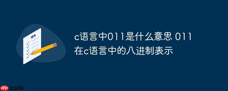c语言中011是什么意思 011在c语言中的八进制表示
