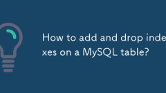 Comment ajouter et déposer des index sur une table MySQL?