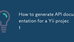 How to generate API documentation for a Yii project