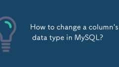 Comment modifier le type de données d'une colonne dans MySQL?