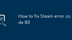How to fix Steam error code 80