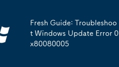 Fresh Guide: Troubleshoot Windows Update Error 0x80080005