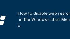How to disable web search in the Windows Start Menu