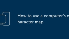 How to use a computer's character map