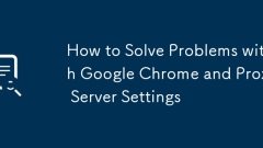 How to Solve Problems with Google Chrome and Proxy Server Settings