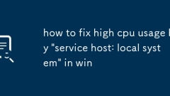 how to fix high cpu usage by 'service host: local system' in win