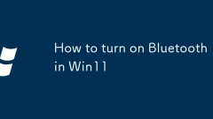 How to turn on Bluetooth in Win11