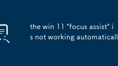 the win 11 'focus assist' is not working automatically