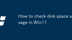 How to check disk space usage in Win11