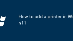 How to add a printer in Win11