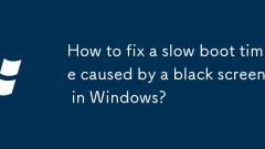 How to fix a slow boot time caused by a black screen in Windows?