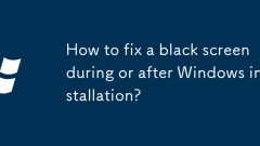 How to fix a black screen during or after Windows installation?