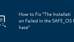 How to Fix 'The Installation Failed in the SAFE_OS Phase'