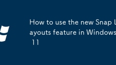 How to use the new Snap Layouts feature in Windows 11