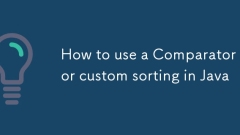 How to use a Comparator for custom sorting in Java