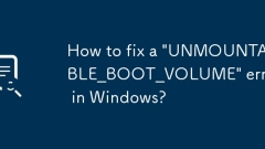 How to fix a 'UNMOUNTABLE_BOOT_VOLUME' error in Windows?