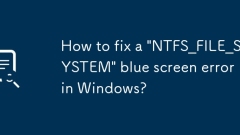 How to fix a 'NTFS_FILE_SYSTEM' blue screen error in Windows?