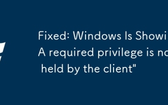 Behoben: Windows zeigt 'Ein erforderliches Berechtiger wird vom Kunden nicht gehalten'.