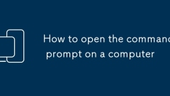 How to open the command prompt on a computer