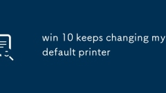 win 10 keeps changing my default printer