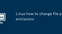 Linux how to change file permissions