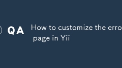 How to customize the error page in Yii
