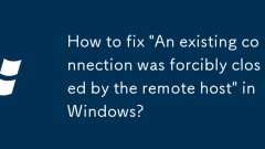 How to fix 'An existing connection was forcibly closed by the remote host' in Windows?
