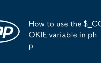 So verwenden Sie die Variable $ _cookie in PHP