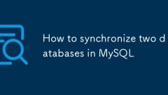Comment synchroniser deux bases de données dans MySQL