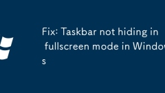 Fix: Taskbar not hiding in fullscreen mode in Windows