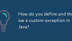 How do you define and throw a custom exception in Java?