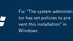 Fix: 'The system administrator has set policies to prevent this installation' in Windows